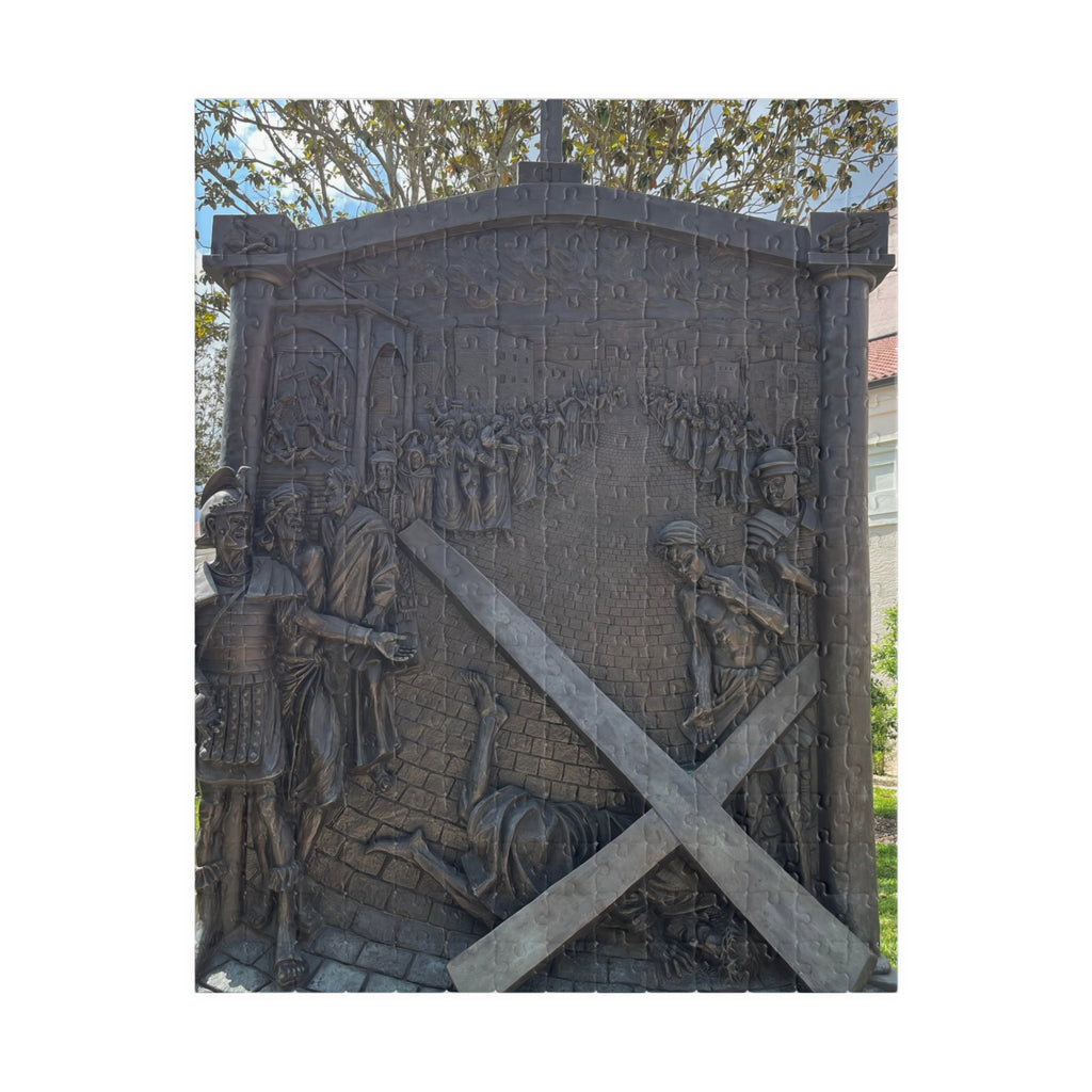 The Third Station of the Cross Puzzle, Where Jesus Falls the First Time — 520/252/1014-Piece Faith Jigsaw