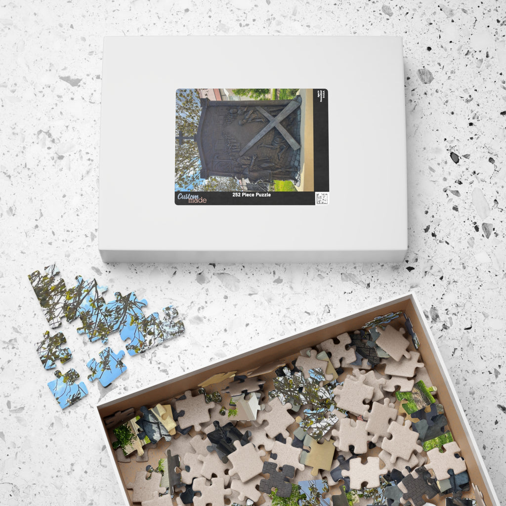 Historic Bronze Relief Photo Puzzle — Cathedral Monument Jigsaw (110–1014 pcs)