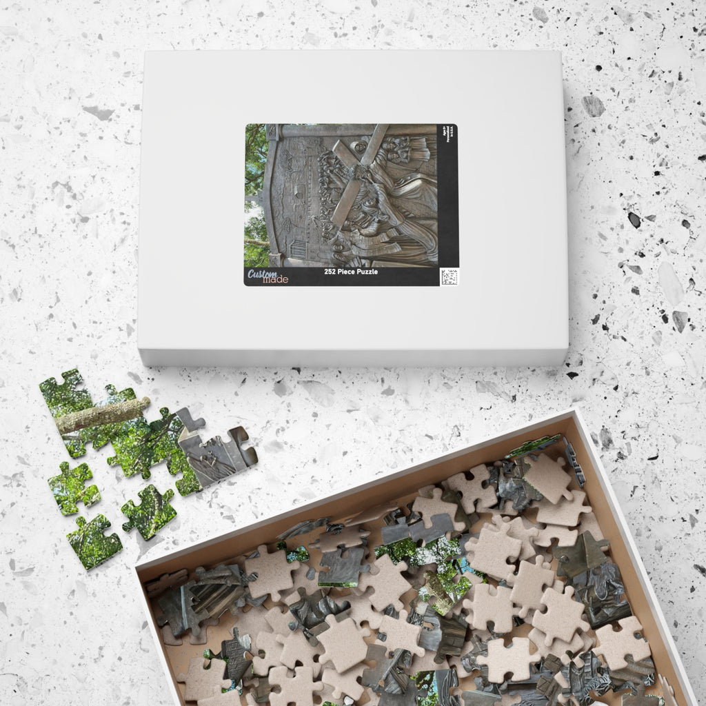 fourth Station of the Cross, where Jesus meets his Mother Religious Puzzle — Jesus Carrying the Cross (252–1014 pcs)