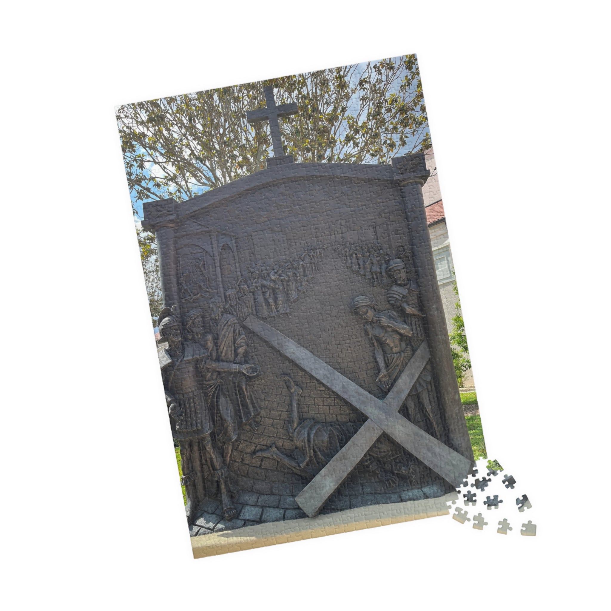 Third Station of the Cross, Jesus falls for the first time Puzzle — Church Relief Artwork Jigsaw (110–1014 pcs)