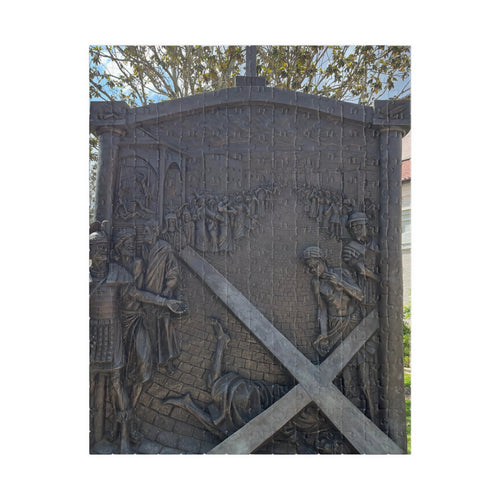 Third Station of the Cross, Jesus falls for the first time Puzzle — Church Relief Artwork Jigsaw (110–1014 pcs)