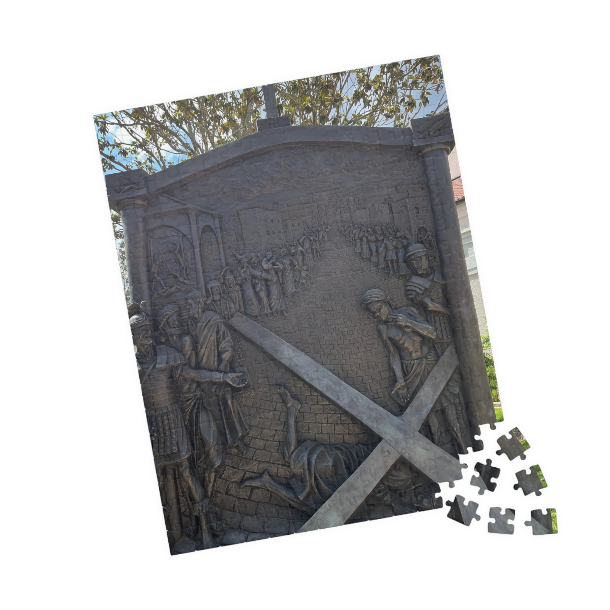 Third Station of the Cross, Jesus falls for the first time Puzzle — Church Relief Artwork Jigsaw (110–1014 pcs)
