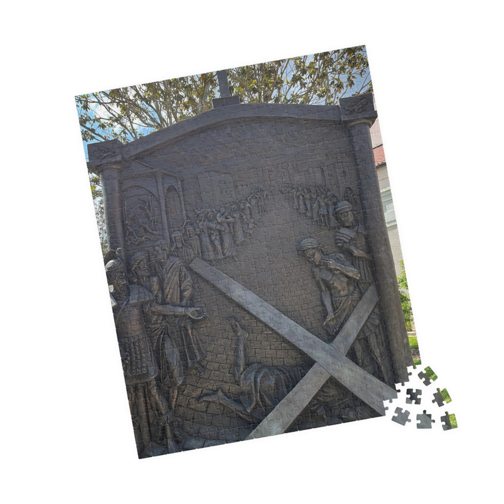 Third Station of the Cross, Jesus falls for the first time Puzzle — Church Relief Artwork Jigsaw (110–1014 pcs)