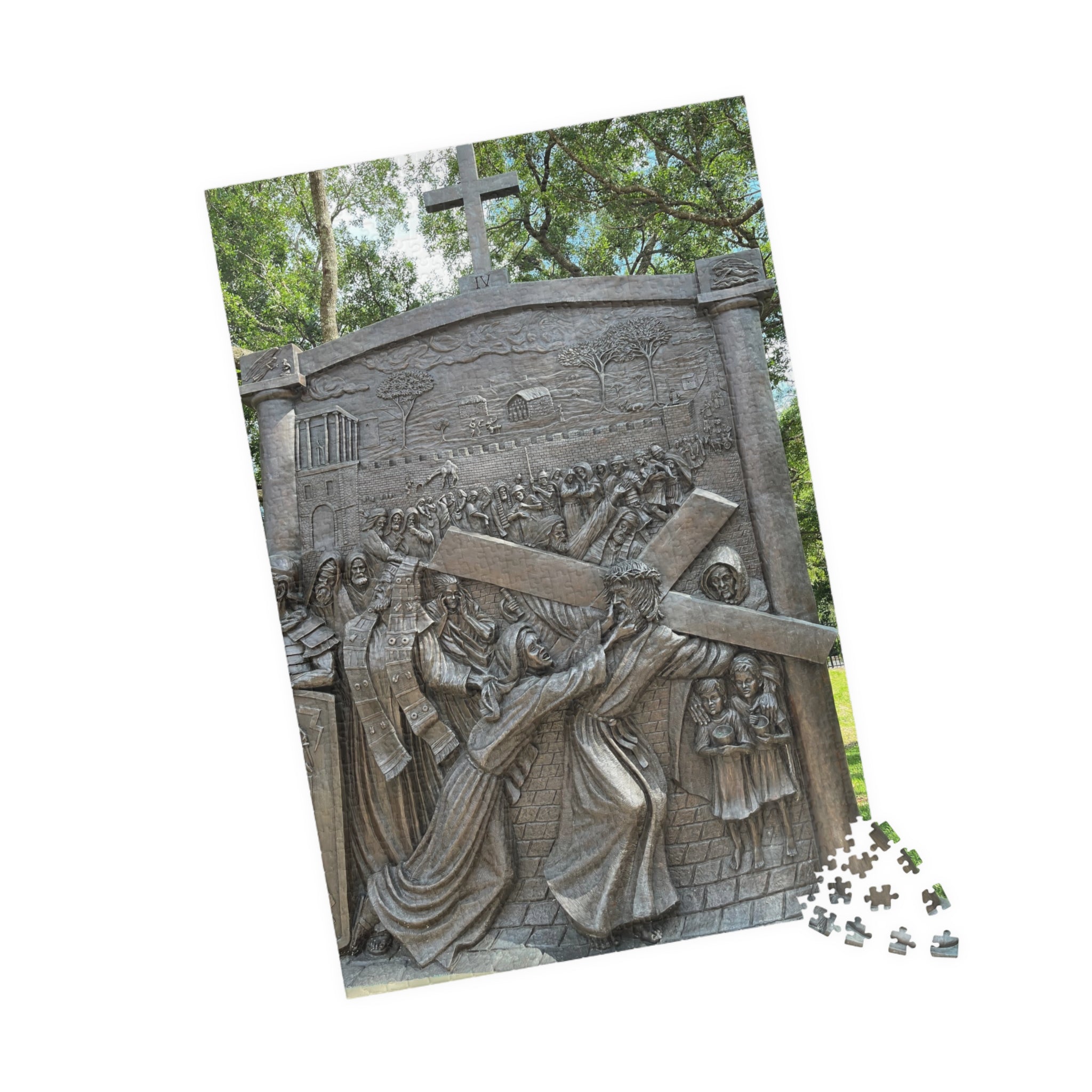 fourth Station of the Cross, where Jesus meets his Mother Religious Puzzle — Jesus Carrying the Cross (252–1014 pcs)