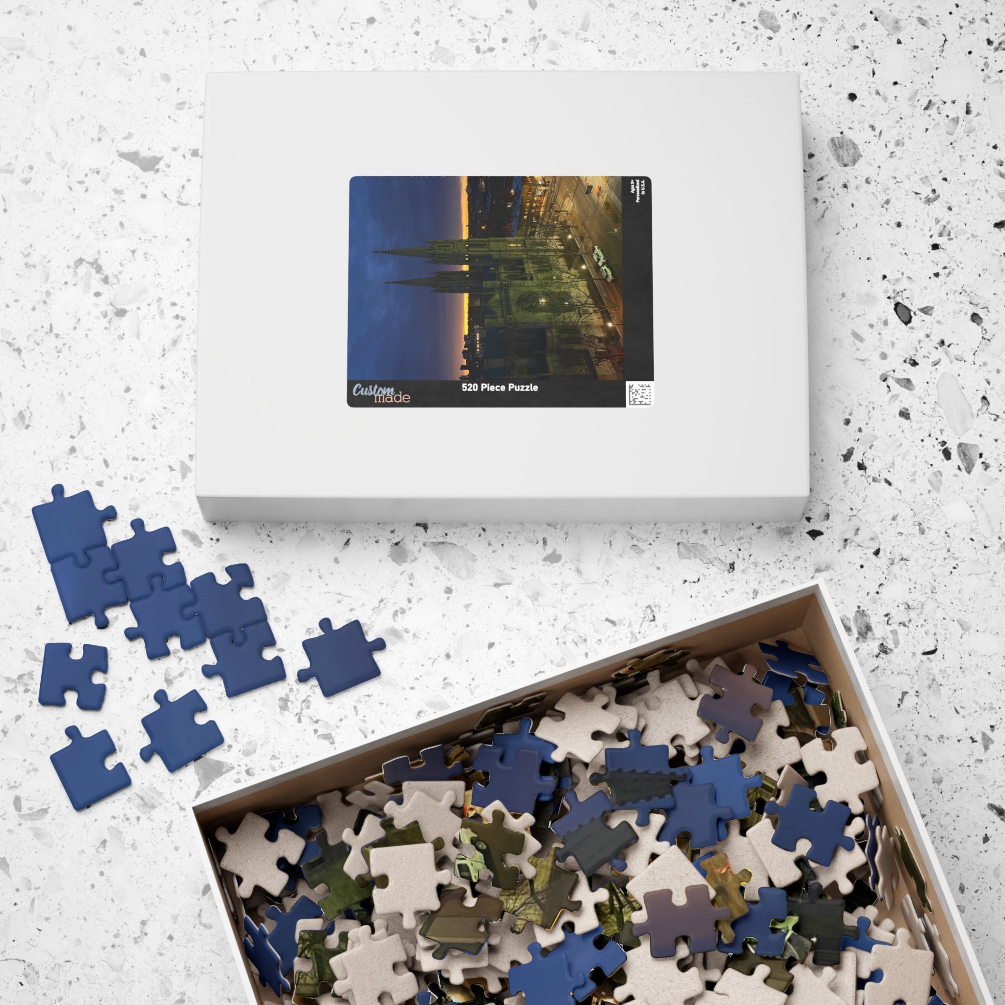 Cathedral at Dusk Jigsaw Puzzle — 110/252/520/1014-Piece Scenic Puzzle