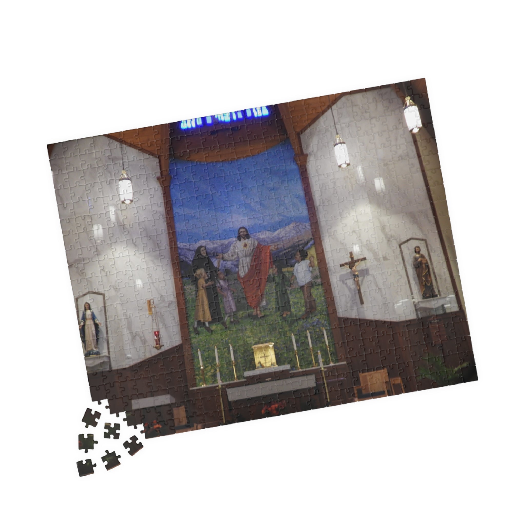 Shrine of Mother Cabrini Altar Puzzle — Religious Scenic Jigsaw (252–1014 pcs)