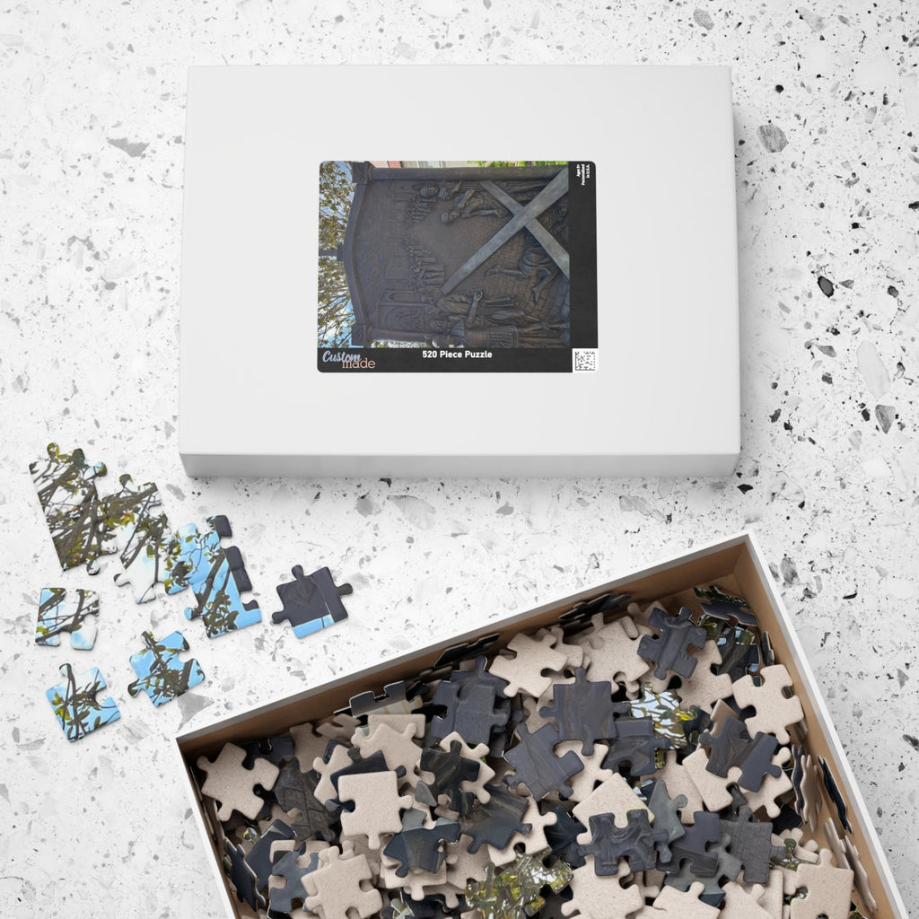 Third Station of the Cross, Jesus falls for the first time Puzzle — Church Relief Artwork Jigsaw (110–1014 pcs)