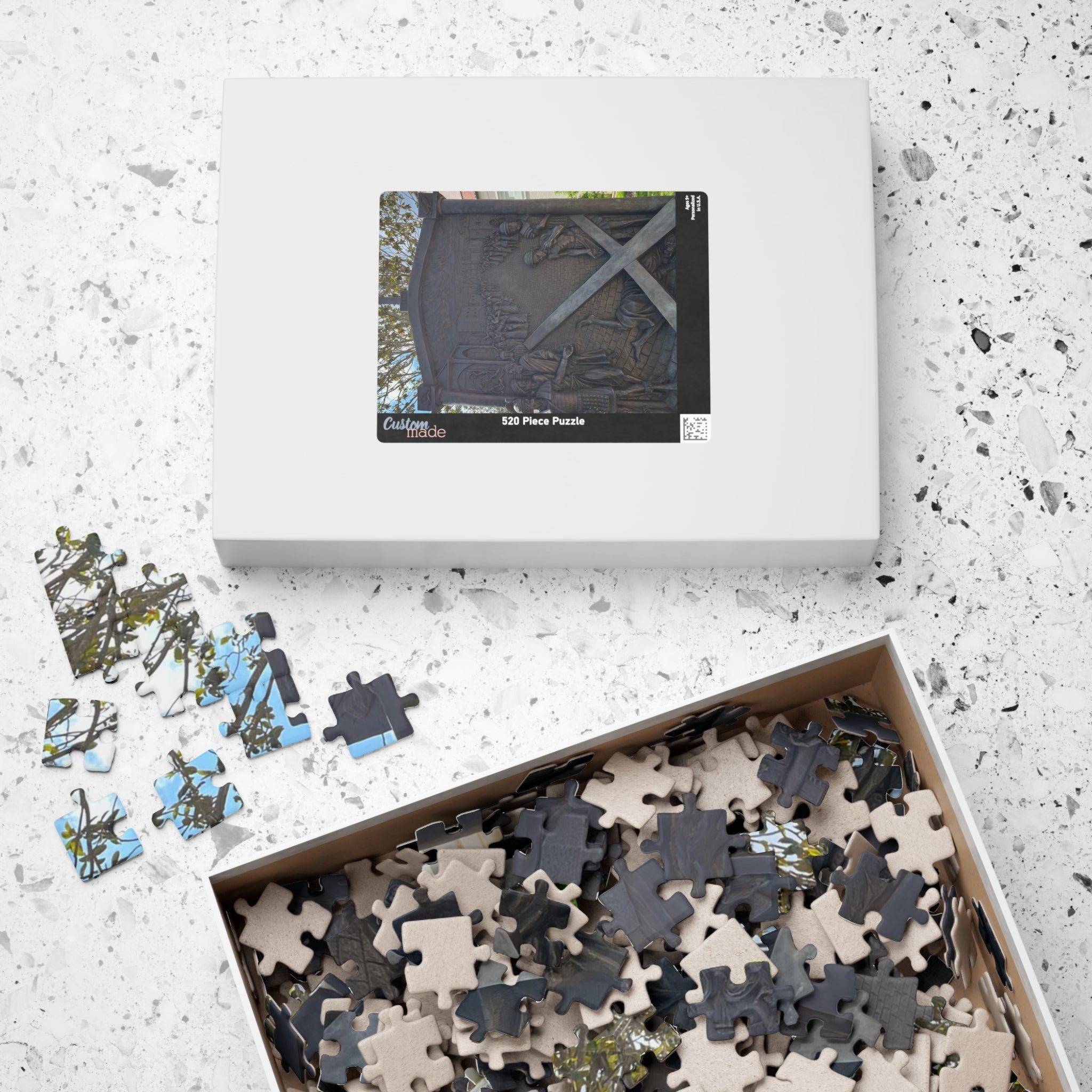 Third Station of the Cross, Jesus falls for the first time Puzzle — Church Relief Artwork Jigsaw (110–1014 pcs)