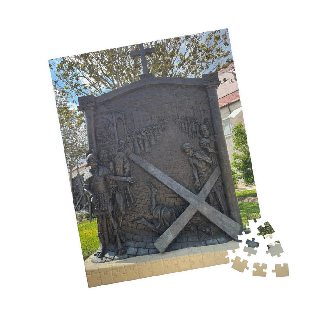 Historic Bronze Relief Photo Puzzle — Cathedral Monument Jigsaw (110–1014 pcs)
