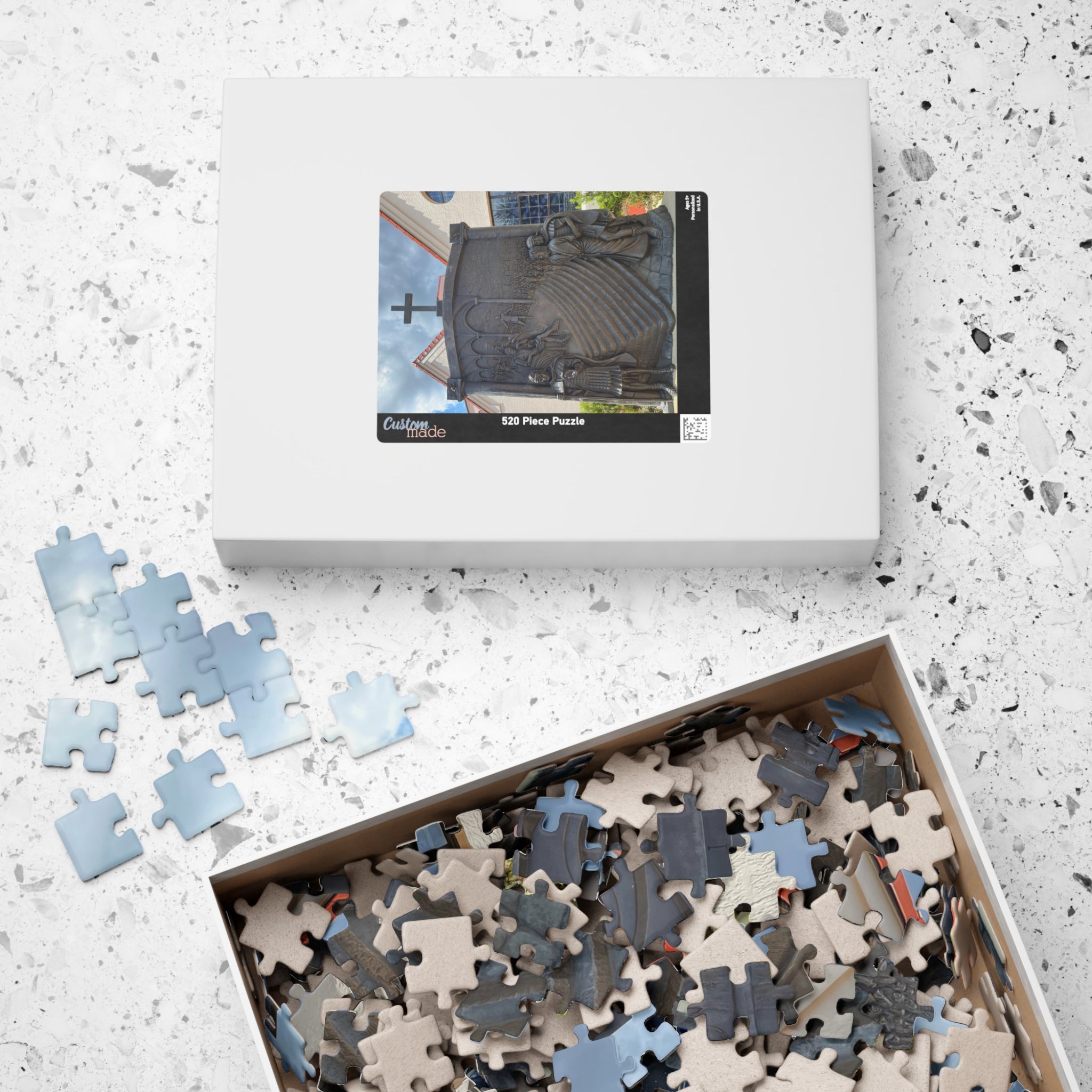 The first Station of the Cross, Jesus is condemned to death — Bronze Cross Memorial Jigsaw (110–1014 pcs)