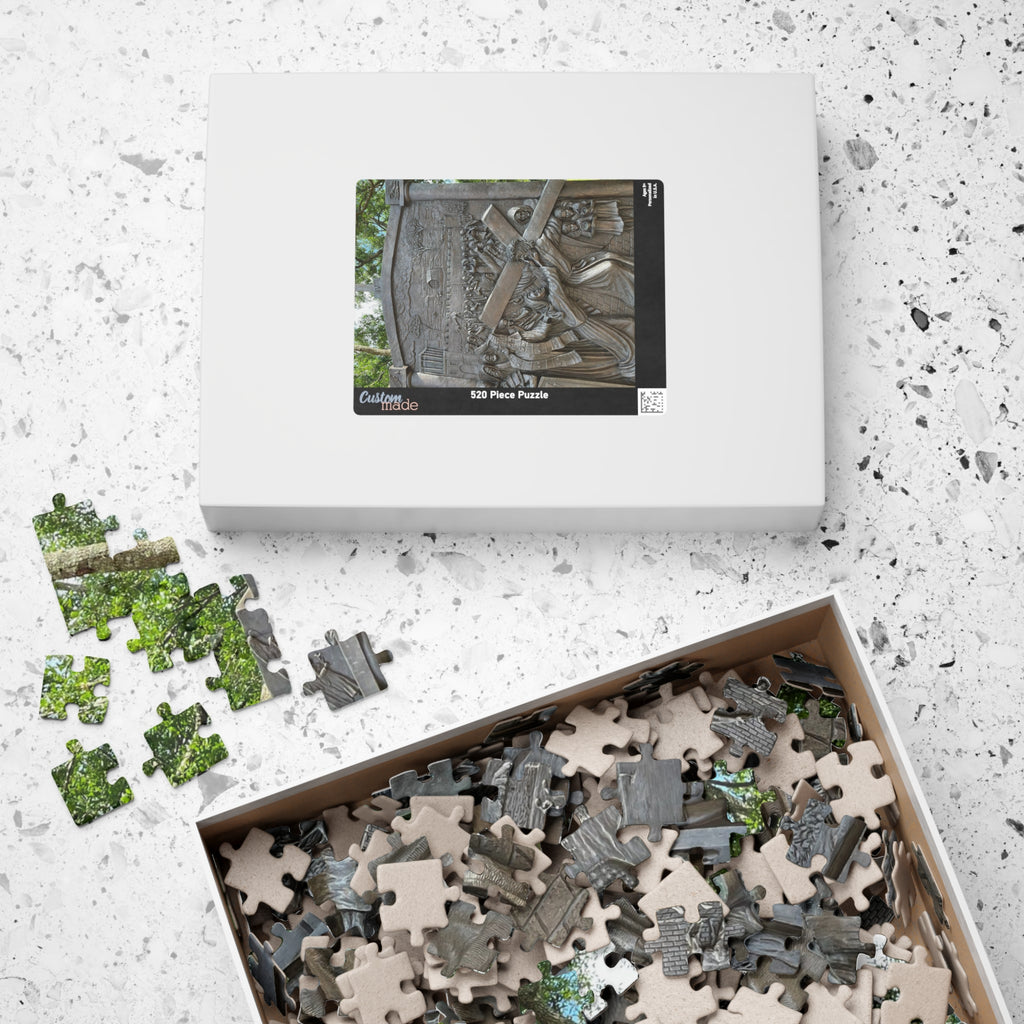fourth Station of the Cross, where Jesus meets his Mother Religious Puzzle — Jesus Carrying the Cross (252–1014 pcs)
