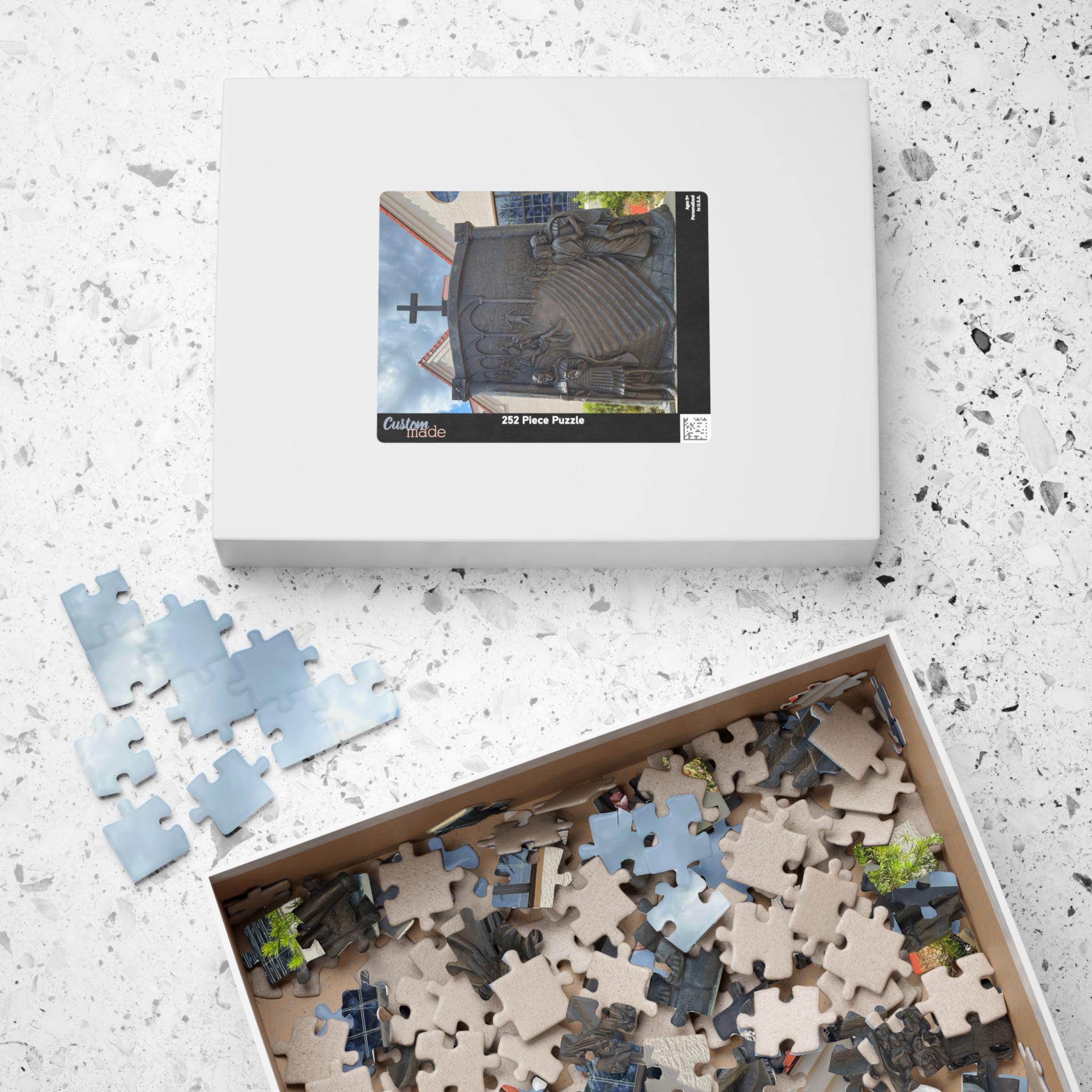 The first Station of the Cross, Jesus is condemned to death — Bronze Cross Memorial Jigsaw (110–1014 pcs)