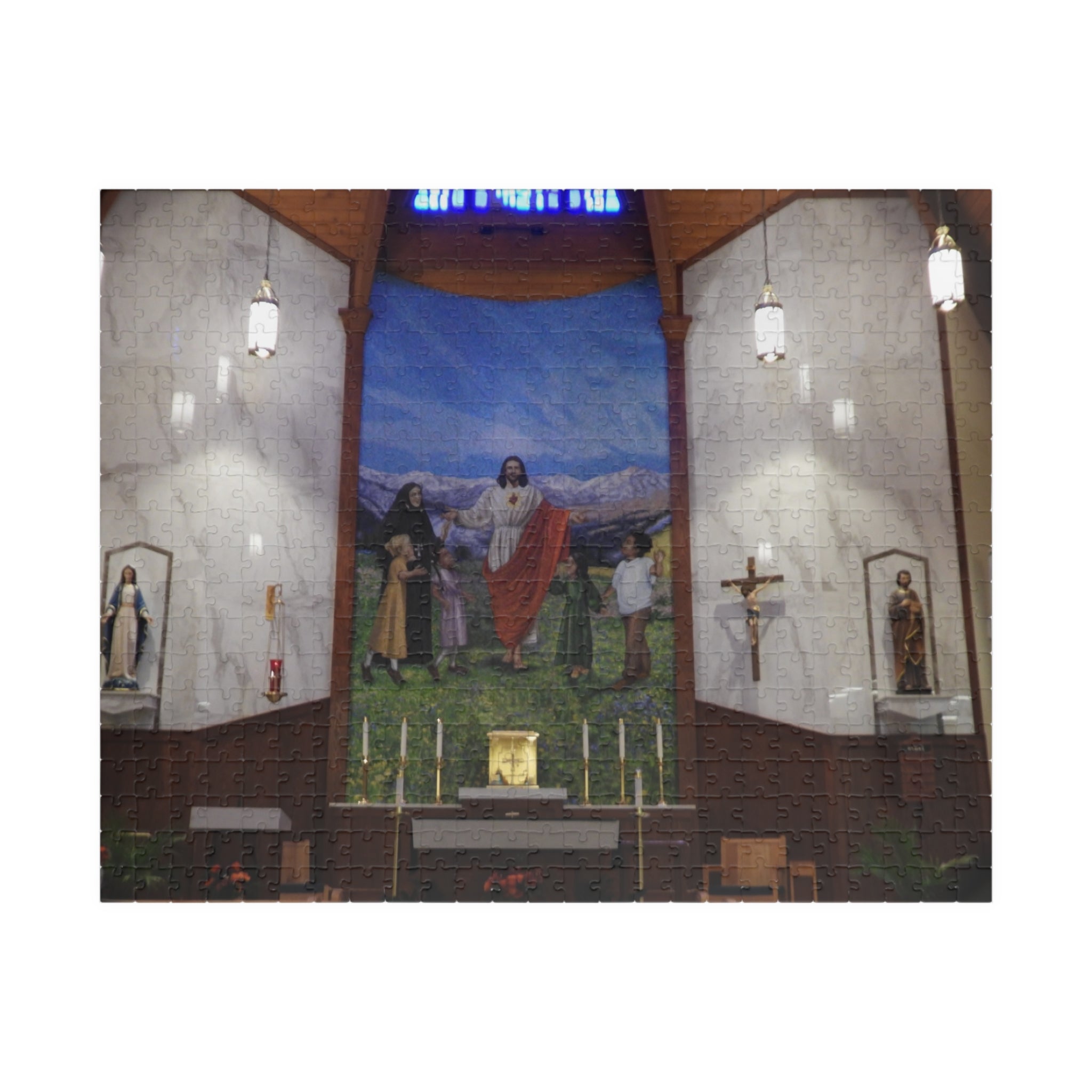 Shrine of Mother Cabrini Altar Puzzle — Religious Scenic Jigsaw (252–1014 pcs)