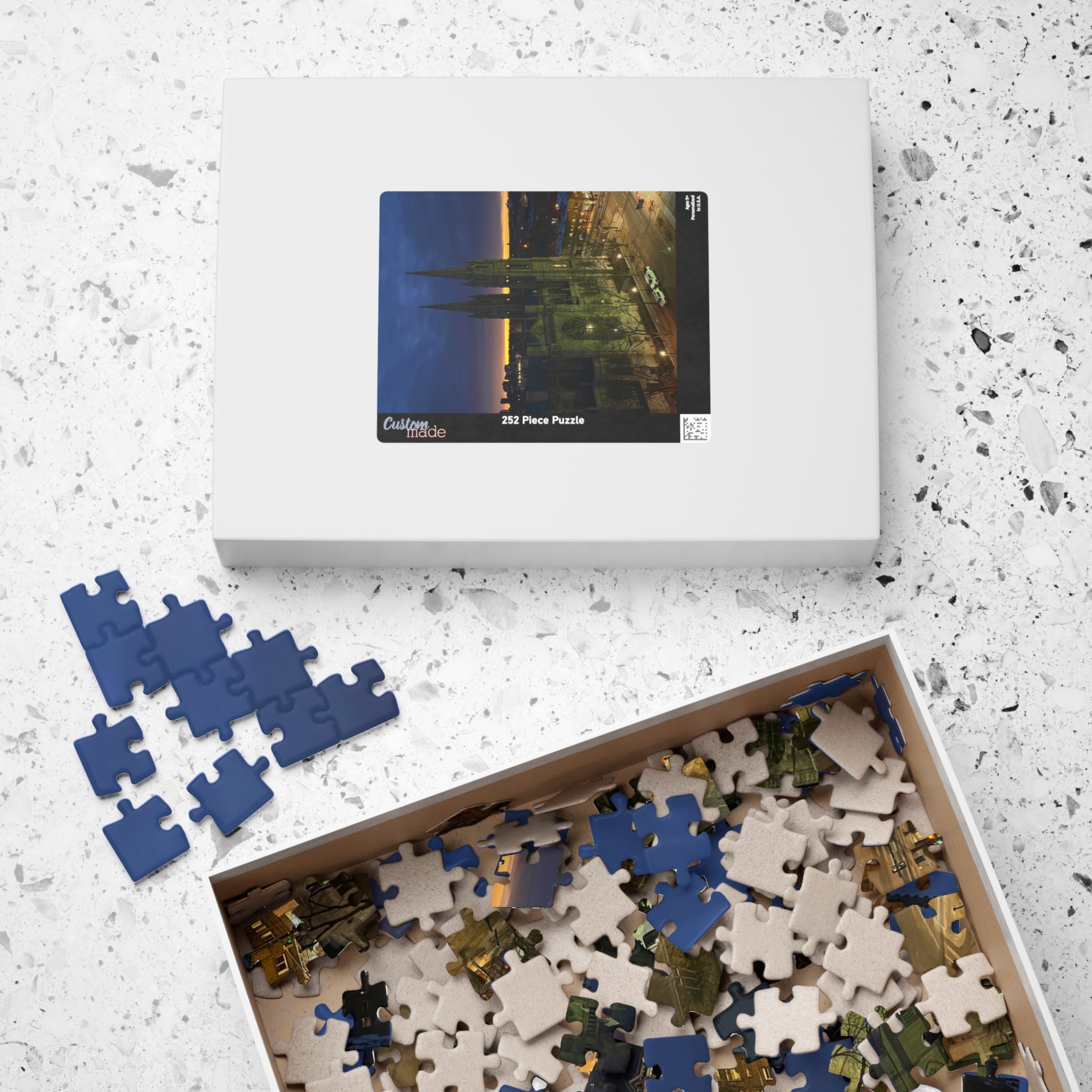 Cathedral at Dusk Jigsaw Puzzle — 110/252/520/1014-Piece Scenic Puzzle
