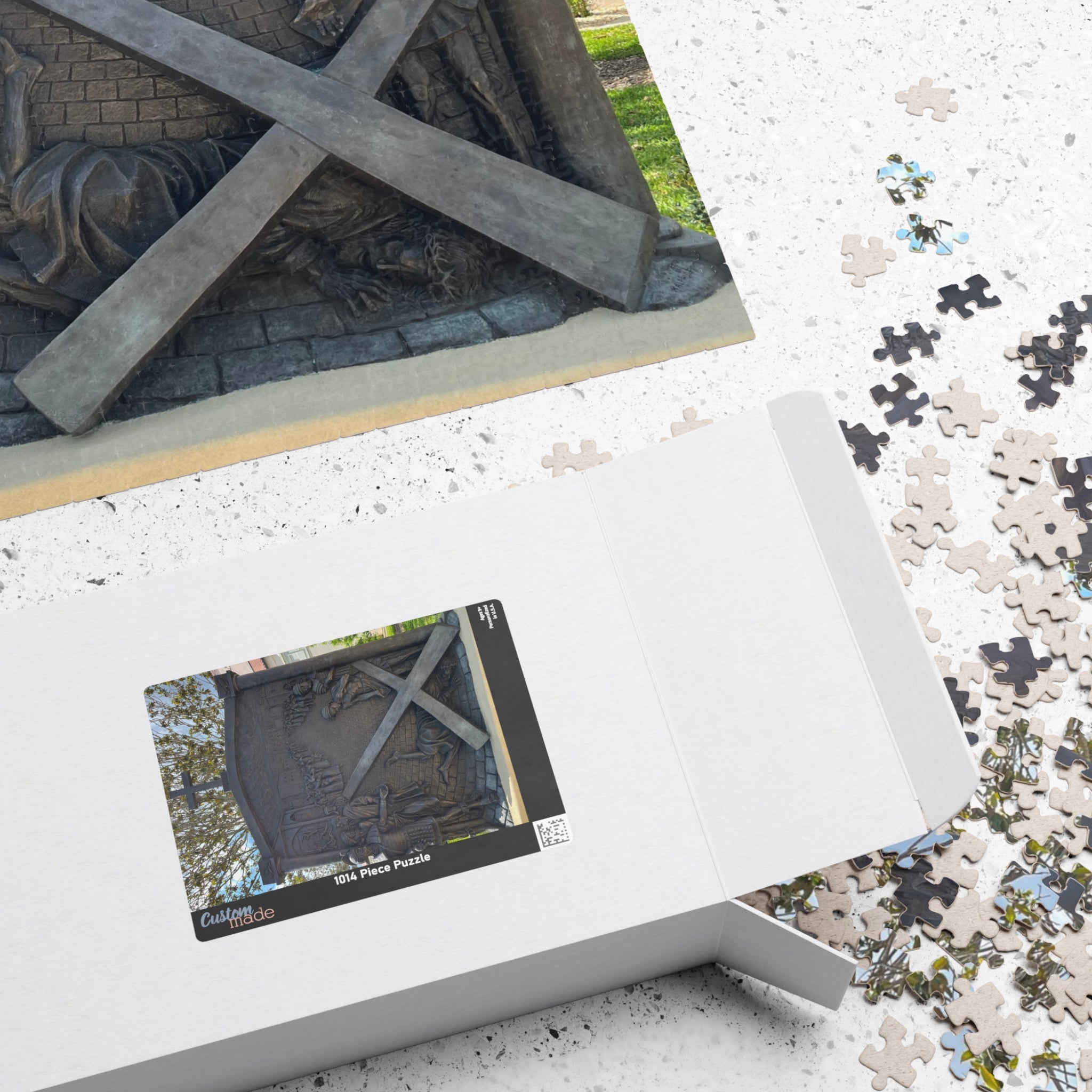 Third Station of the Cross, Jesus falls for the first time Puzzle — Church Relief Artwork Jigsaw (110–1014 pcs)