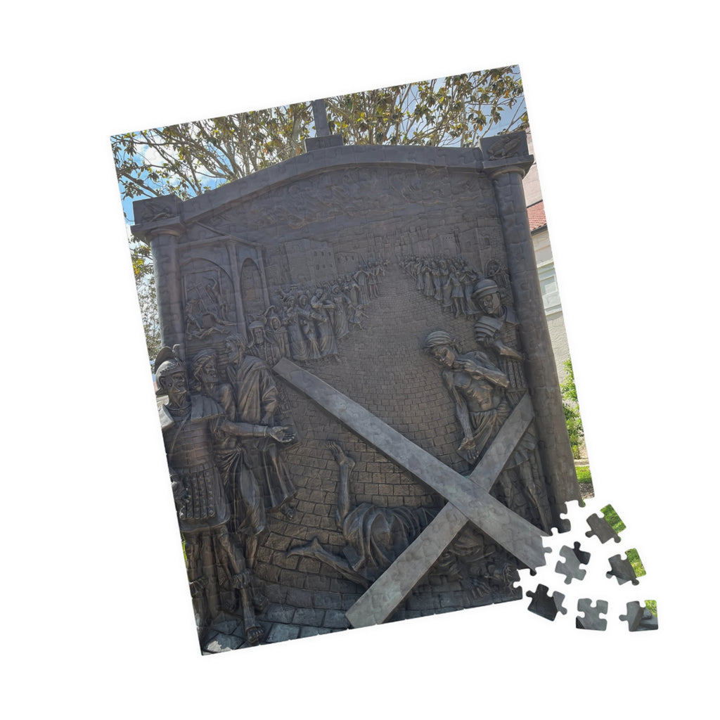 The Third Station of the Cross Puzzle, Where Jesus Falls the First Time — 520/252/1014-Piece Faith Jigsaw