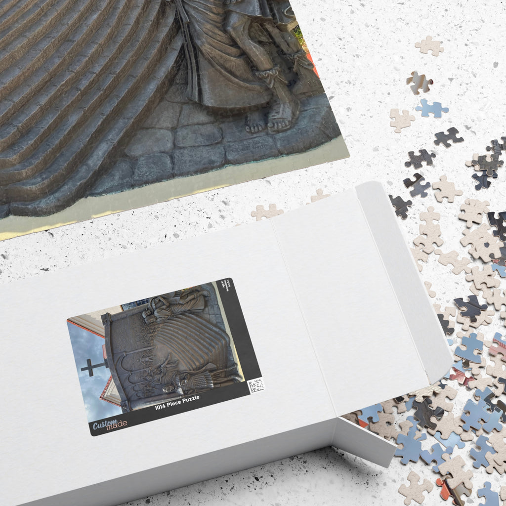 The first Station of the Cross, Jesus is condemned to death — Bronze Cross Memorial Jigsaw (110–1014 pcs)