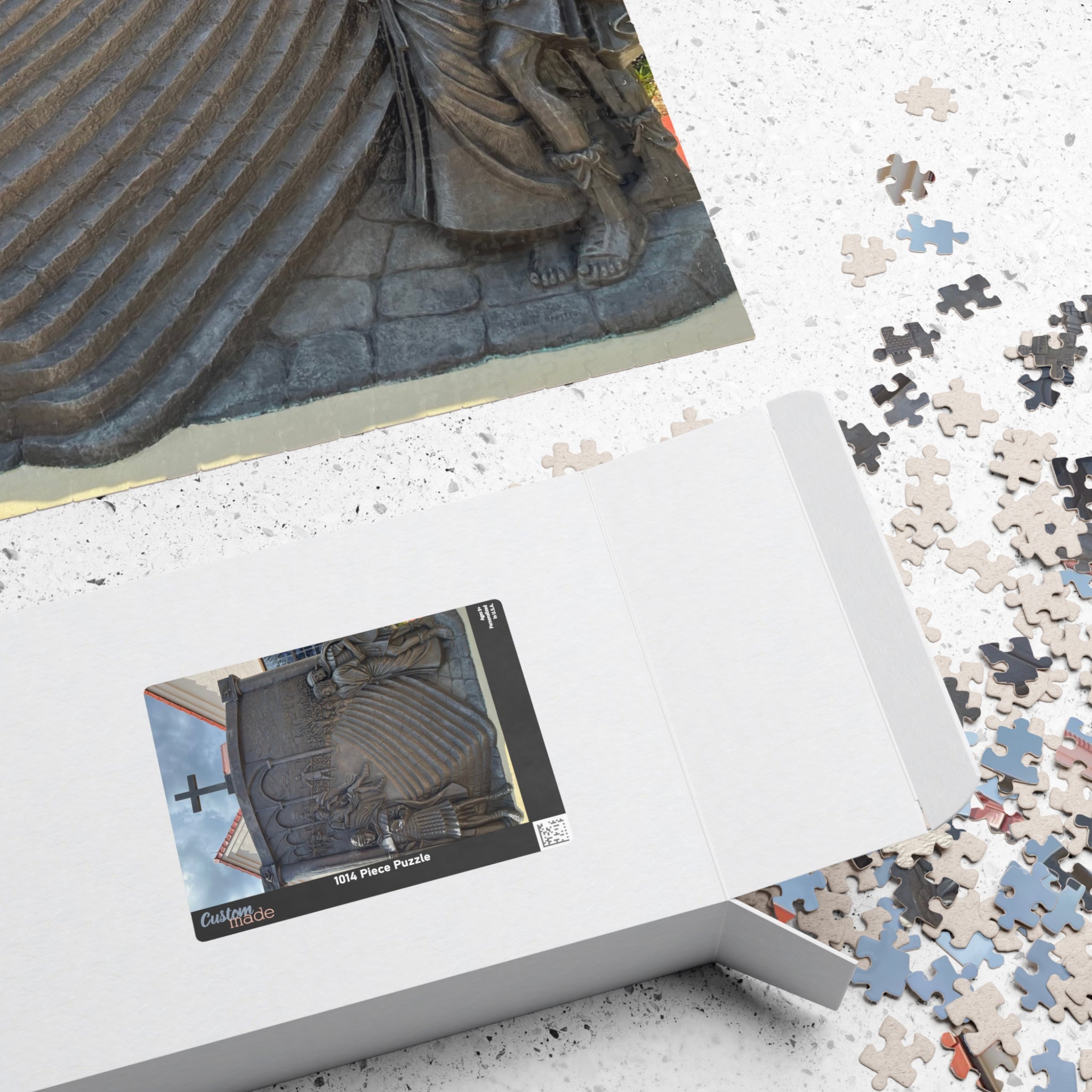 The first Station of the Cross, Jesus is condemned to death — Bronze Cross Memorial Jigsaw (110–1014 pcs)